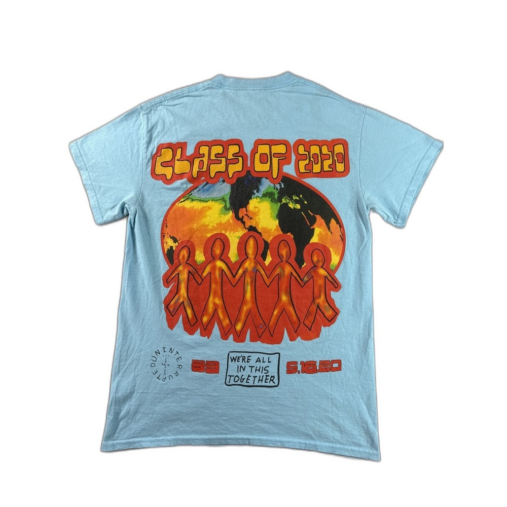 Cactus Jack Together Earth Day Environmental Graphic Print Tee S Blue 100%